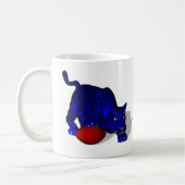 Blauw panter koffiemok (Links)