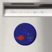 Blauw panter magneet (Insitu (Vaatwasser))