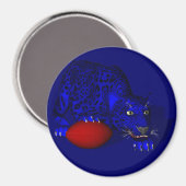 Blauw panter magneet (Voorkant / Achterkant)