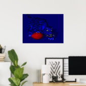 Blauw panter poster (Thuiskantoor)