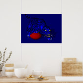 Blauw panter poster (Keuken)