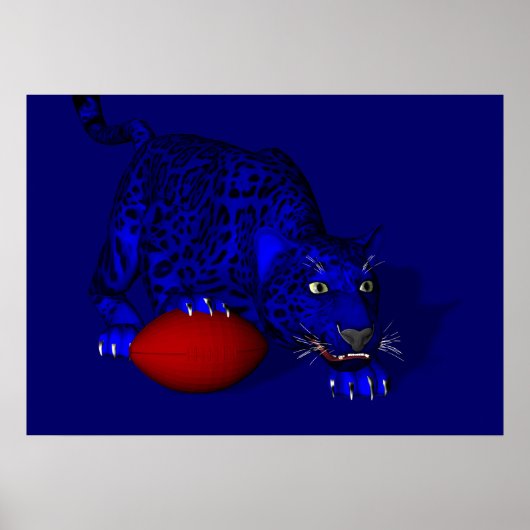 Blauw panter poster (Voorkant)