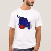 Blauw panter t-shirt (Voorkant)