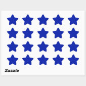 Blauw (Pantone) (effen kleur) Ster Sticker (Vel)