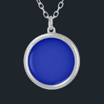 Blauw (Pantone) (effen kleur) Zilver Vergulden Ketting<br><div class="desc">Blauw (Pantone) (effen kleur)</div>