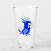 blauw papegaaiglas glas (Achterkant)