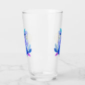 blauw papegaaiglas glas (Links)