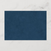 Blauw Papel Picado Mexico Trouwdetails Informatiekaartje (Achterkant)