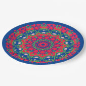 Blauw papier Bord met cirkelvormig ontwerp (Gekanteld)