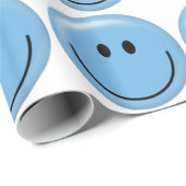 Blauw papier met een gelukkig gezicht (Rol Hoek)