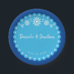 Blauw papier picador papier Bord<br><div class="desc">Blauw mexicaans papel picado party</div>