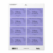 Blauw papier Textuur olie Serumlabels Etiket (Full Sheet)