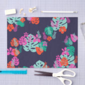 Blauw papier voor ananas (Craft)