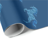 Blauw papier voor brandweerkleding (Rol Hoek)
