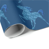 Blauw papier voor brandweerkleding (Rol Hoek)