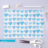 Blauw papier voor harten (Craft)