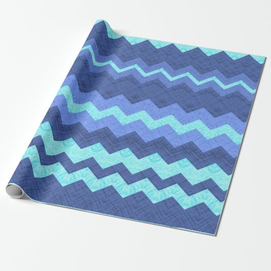 blauw papier voor het inpakken van chevron (Uitgerold)