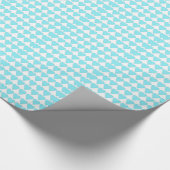 Blauw papier voor het inpakken van harten (Hoek)