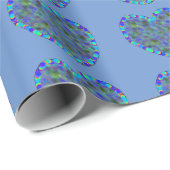 Blauw papier voor het ompakken van harten (Rol Hoek)