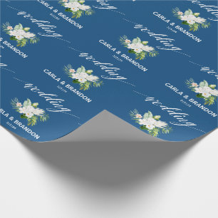 Blauw-papier voor het wikkelen van Floral Cadeaupapier
