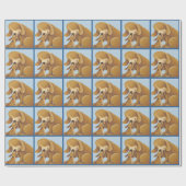 Blauw papier voor puppy's (Vlak)