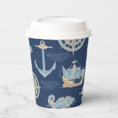 Blauw  papieren bekers (Links)