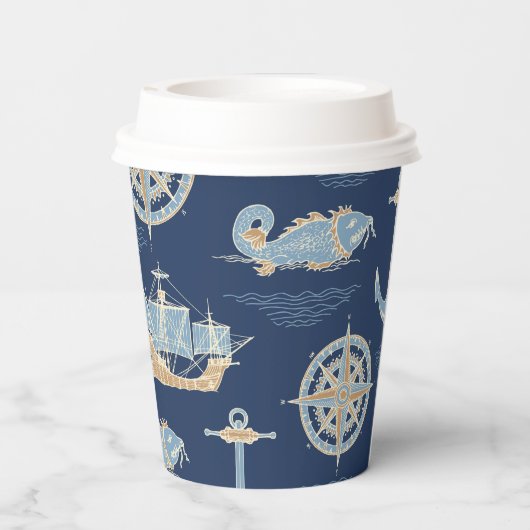 Blauw  papieren bekers (Achterkant)