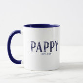 Blauw Pappy Oprichtingsjaar Mok (Links)
