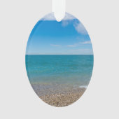Blauw paradijs op het Michiganmeer Ornament (voorkant)