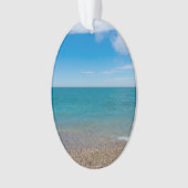 Blauw paradijs op het Michiganmeer Ornament (voorkant)
