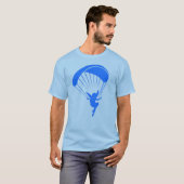 Blauw Paraglidepixieshirt T-shirt (Voorkant volledig)