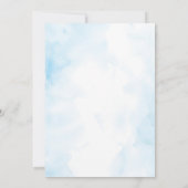 Blauw Parel Kader Doop Uitnodiging (Achterkant)