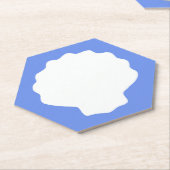 Blauw Parel Papier Coaster Kartonnen Onderzetters (Schuin)