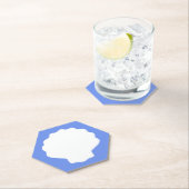 Blauw Parel Papier Coaster Kartonnen Onderzetters (Insitu)