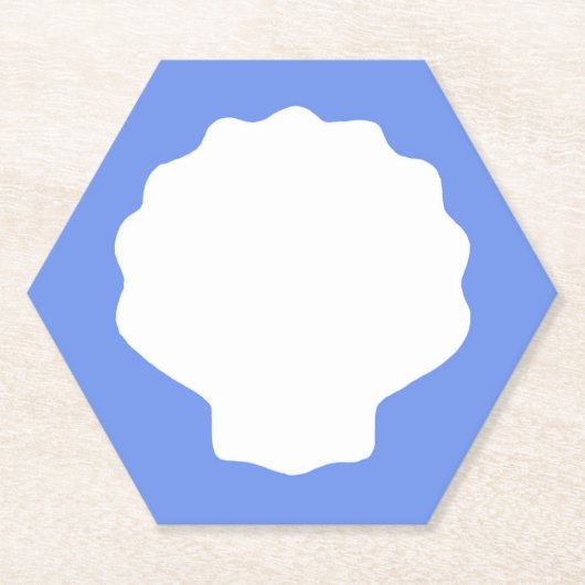Blauw Parel Papier Coaster Kartonnen Onderzetters (Voorkant)