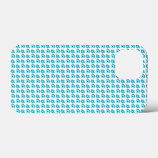 Blauw parelpatroon Case-Mate iPhone case (Achterkant (horizontaal))