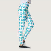 Blauw parelpatroon leggings (Rechts)