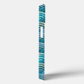 Blauw parelvisschaalpatroon Case-Mate iPhone case (Achterkant / Rechts)