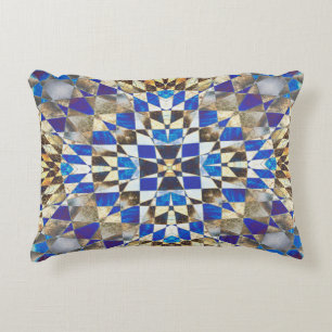 blauw parket accent kussen