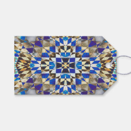 blauw parket cadeaulabel