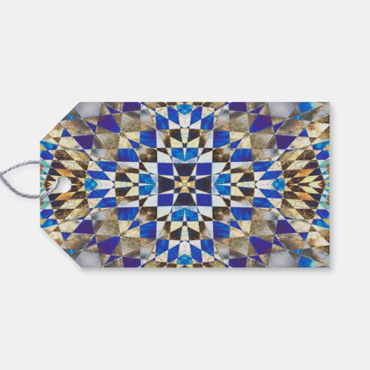 blauw parket cadeaulabel (Achterkant Horizontaal)