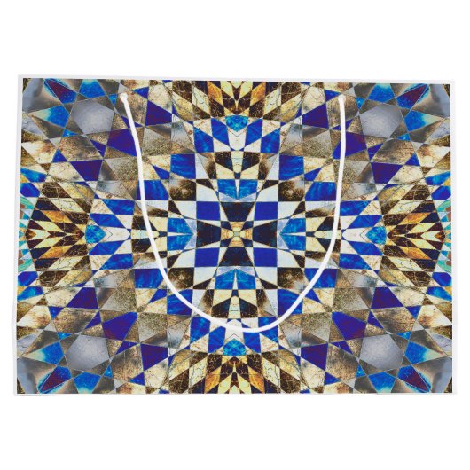 blauw parket groot cadeauzakje (Achterkant)