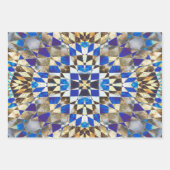 blauw parket inpakpapier vel (Voorkant 2)