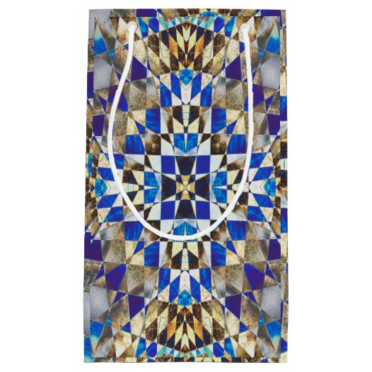 blauw parket klein cadeauzakje (Voorkant)