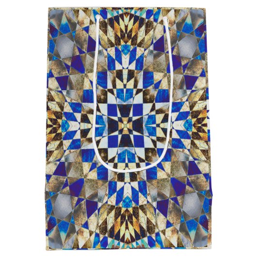 blauw parket medium cadeauzakje (Achterkant)