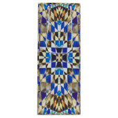 blauw parket wijn cadeautas (Voorkant)