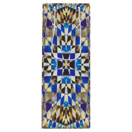 blauw parket wijn cadeautas