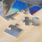 Blauw Parquet Legpuzzel (Zijkant)