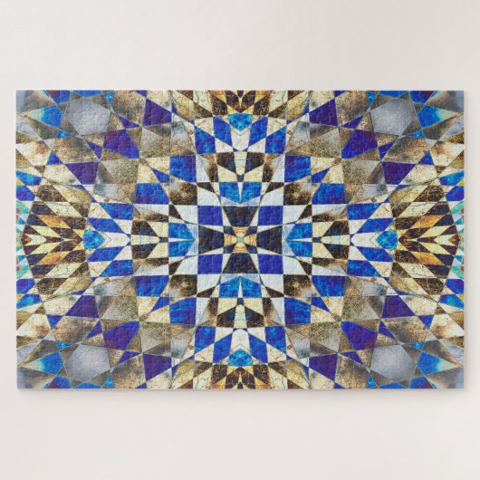 Blauw Parquet Legpuzzel (Horizontaal)