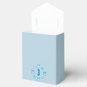 Blauw Pasen 3e Verjaardag Bedankdoosjes (Geopend)